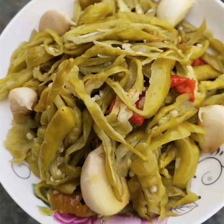 腌辣椒块湖北麻城特产大赛腌辣椒老坛腌菜泡菜手工腌制500克