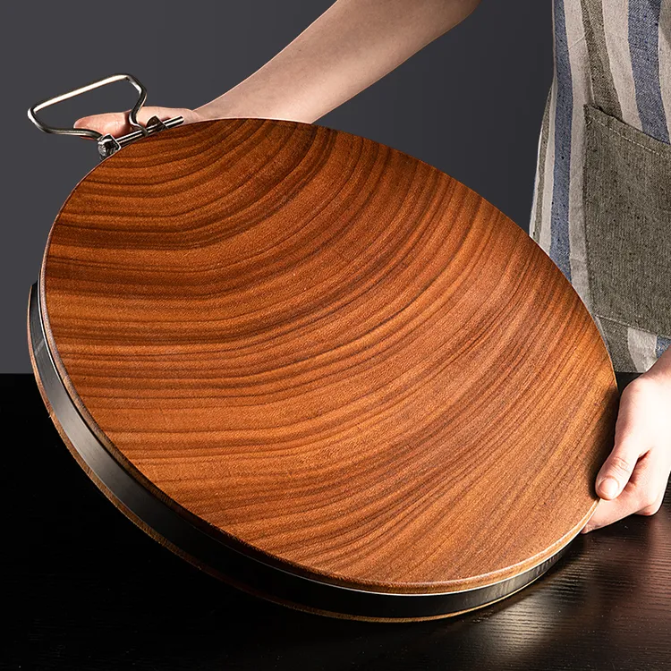 【剁骨专用】百年老铁木菜板实木圆形砧板耐砍耐剁不掉渣案板切菜板