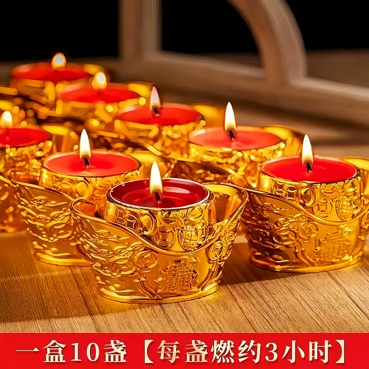 3小时元宝新款酥油灯批发家用长明灯蜡烛无烟无味元宝盏厂家直销