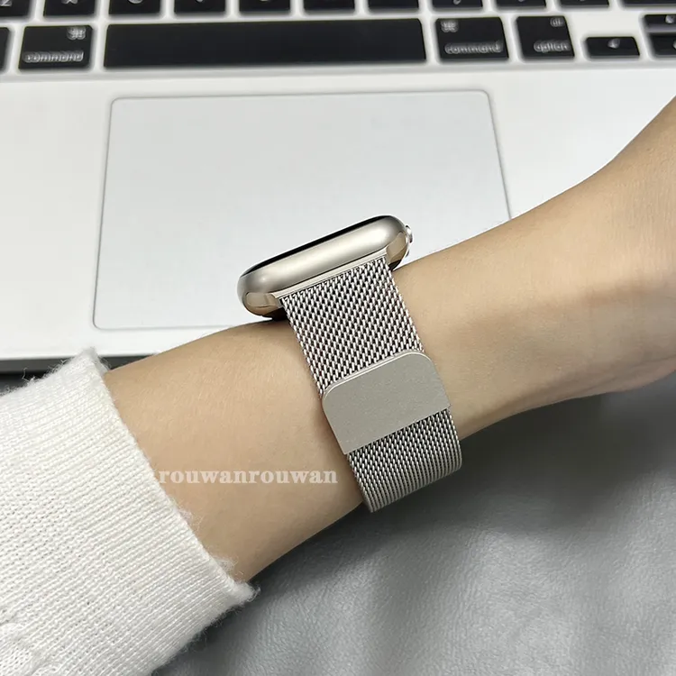 米兰尼斯金属磁吸表带适用iwatchS11/10/9/87表链49mm/456/ultra2