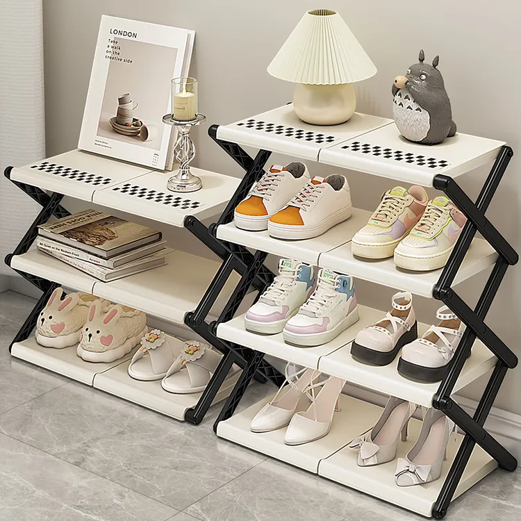 鞋架家用门口多层出租房用入户室内好看简易新款2024爆款折叠鞋柜