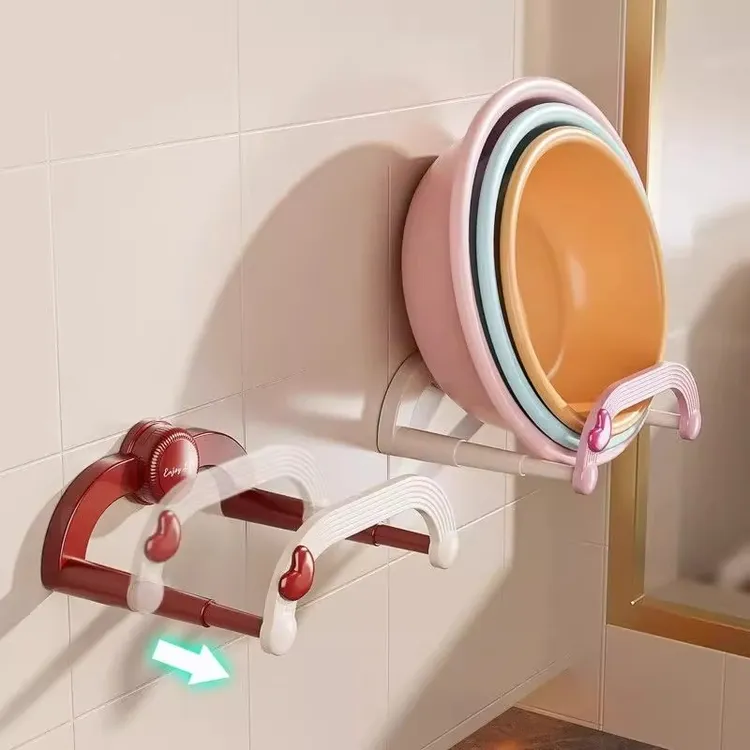 优勤吸盘脸盆架脸盆挂钩免打孔壁挂式浴室收纳架强力置物架子挂盆