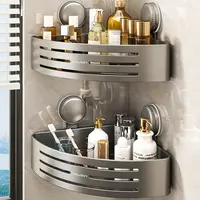 卫生间吸盘三角置物架子卫生间置物架壁挂卫浴室洗手台收纳置物架