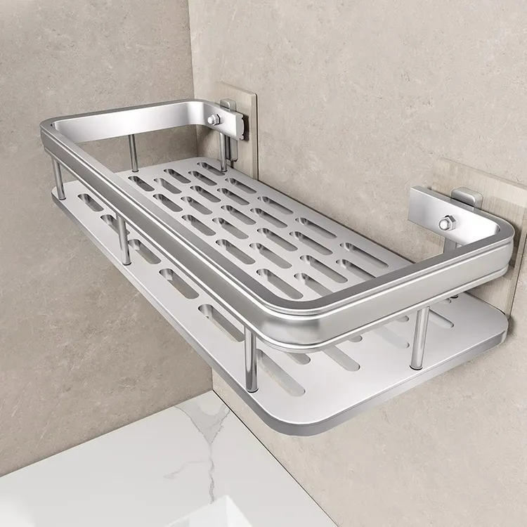 优勤卫生间置物架浴室免打孔厕所洗手洗漱台壁挂式洗澡间收纳架子