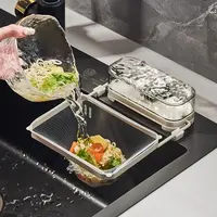 厨房水槽过滤网吸盘式剩饭剩菜防堵厨余垃圾残渣洗碗水池沥水架子