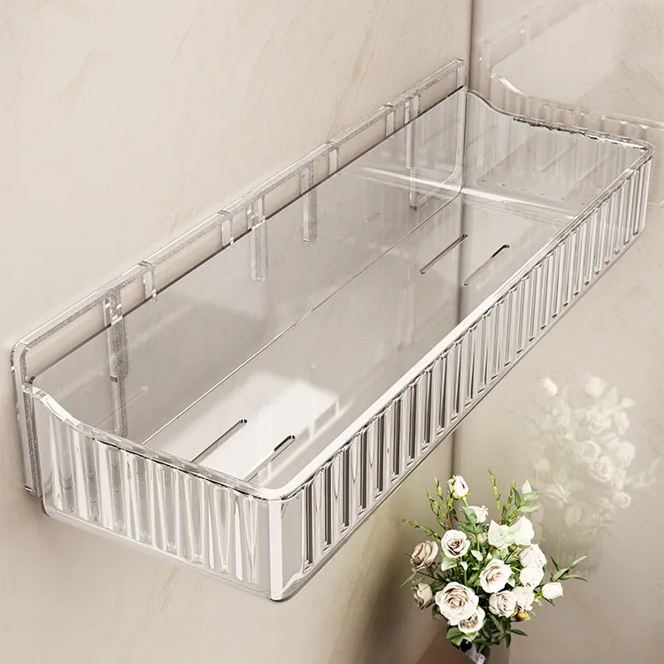 优勤亚克力卫生间置物架浴室厕所免打孔壁挂洗手间洗漱台收纳架子