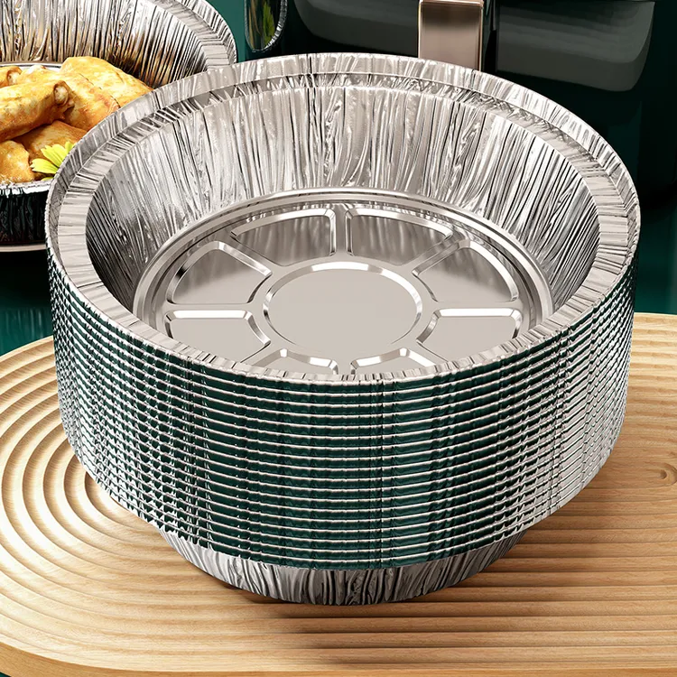 空气炸锅专用纸锡纸盘盒烧烤箱烘焙锡箔碗家用硅吸油纸食品级食物