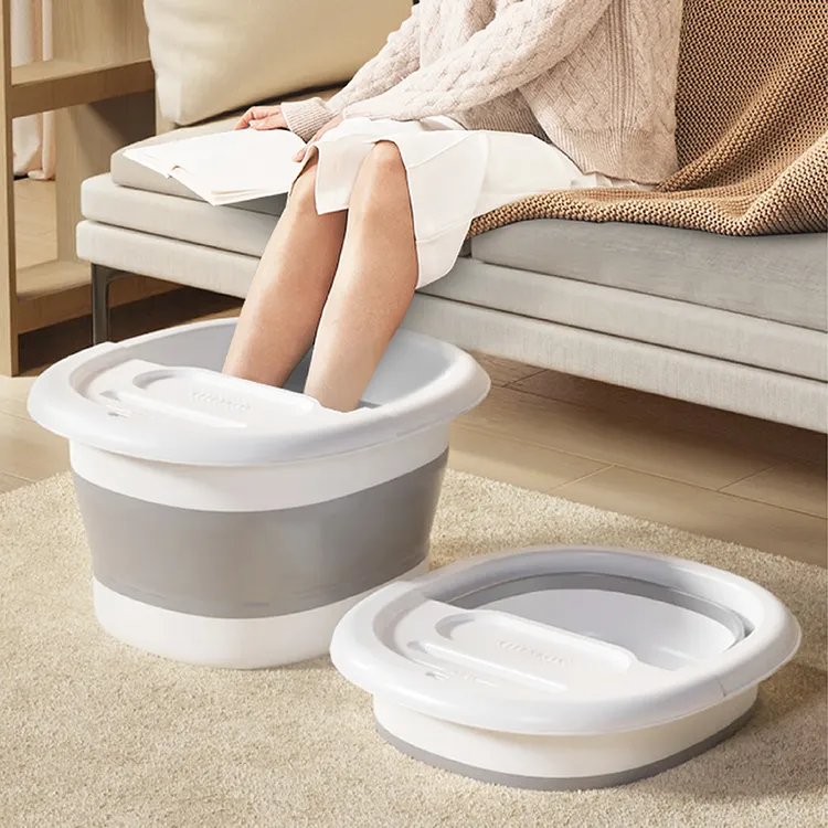 优勤泡脚桶可折叠大号带盖保温家用足浴按摩小腿便携式养生洗脚盆
