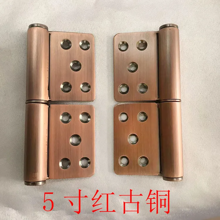 304不锈钢旗形入户门加厚合页5寸3厘红古铜拉丝脱卸防盗大门铰链