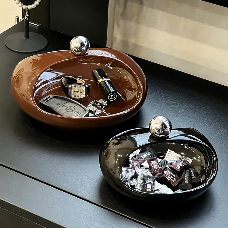 轻奢果盘网红新款果盆水果篮茶几高档精致商用干果零食糖果摆放盘