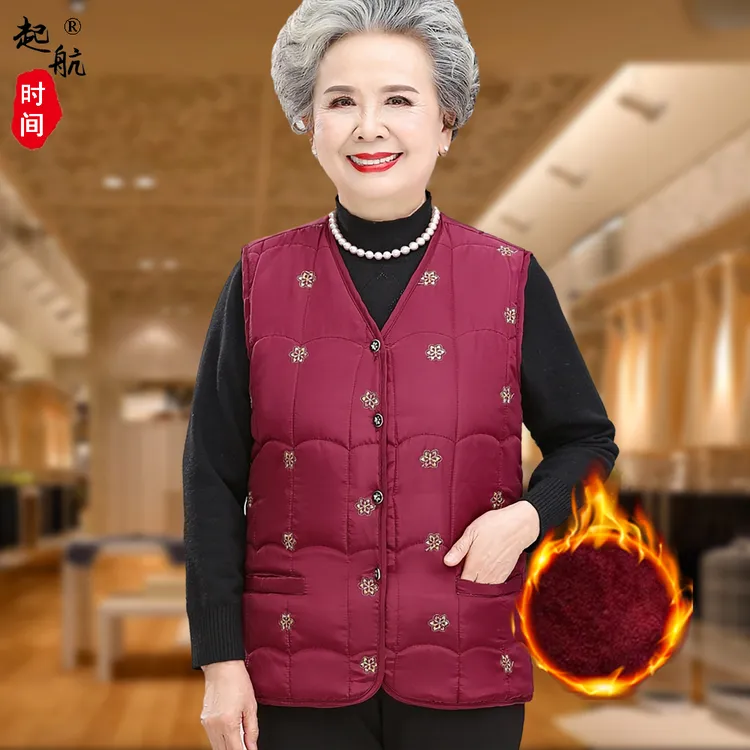 中老年人冬装棉衣女奶奶马甲老人坎肩外套妈妈春秋装加绒棉背心