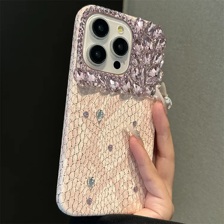 手工水钻适用苹果16pro新款手机壳iPhone14新款13质12奢华女11