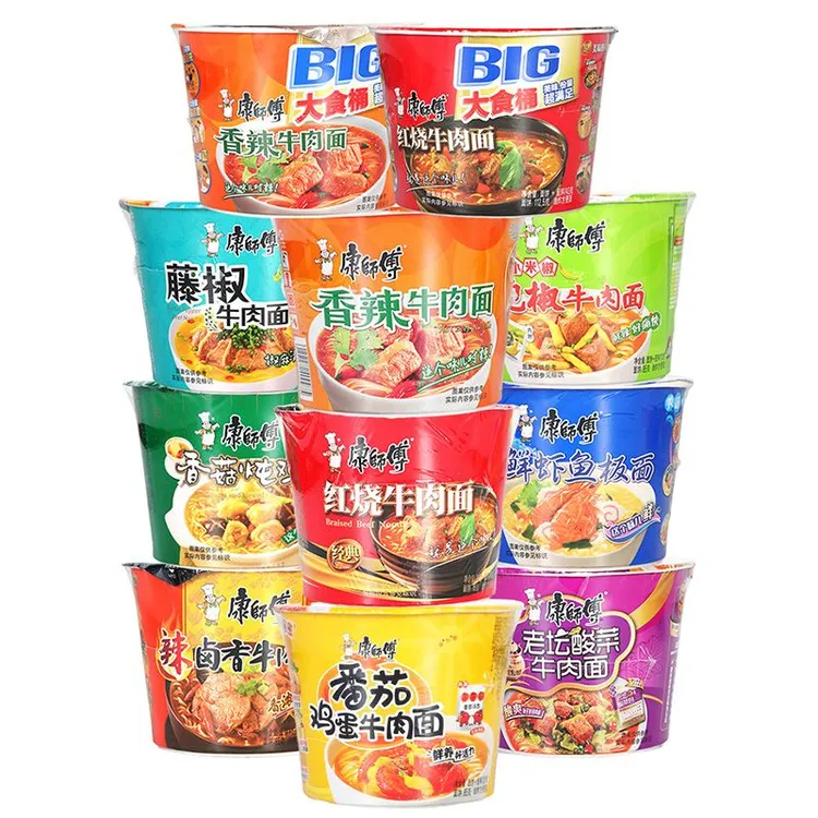 经典桶红烧牛肉味香辣牛肉味香菇炖鸡番茄鸡蛋多味整箱