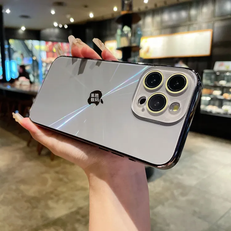 适用于苹果16/15/13极光自带镜头膜iphone16promax全包防摔手机壳