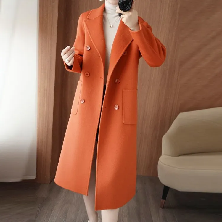 高档大衣女中长款洋气2025年新款高端气质小个子秋冬毛呢外套1012