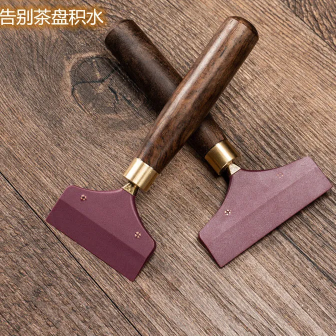 硅胶茶刷子茶台刮水板茶盘刷刮子茶道零配黑檀木茶刮功夫茶具配件