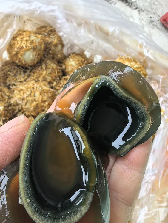 仙桃沙湖特产松花蛋无铅溏心皮蛋10玫农家工艺散包装