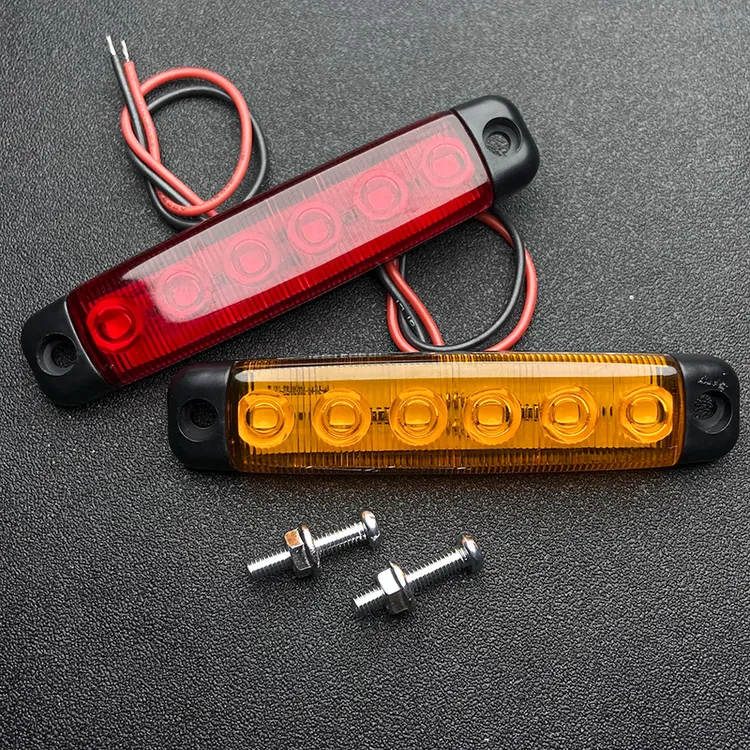 超亮卡车边灯24v示宽灯12V中网灯侧裙灯防水拖车爆闪防追尾信号灯