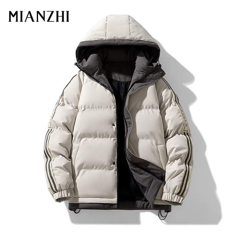 棉致连帽棉衣男士冬季保暖加厚外套休闲男外套宽松潮流大码面包服