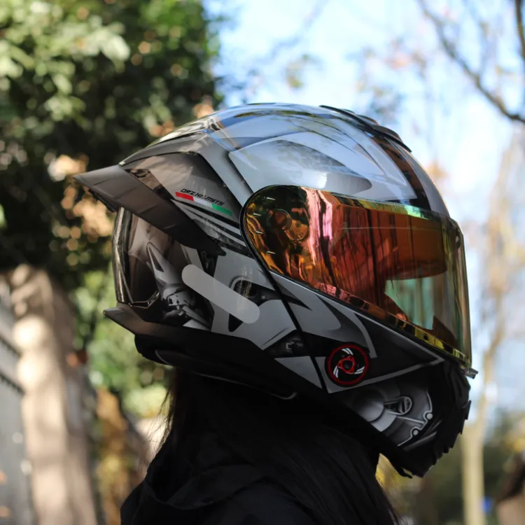 【送蓝牙】新3C认证ORZ摩托车头盔揭面盔双镜透气两用骑行防护品牌