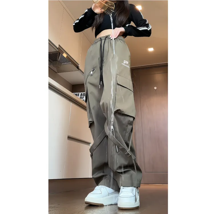 美式防风工装裤男户外直筒宽松阔腿冬季冲锋裤耐磨防泼水冲锋裤