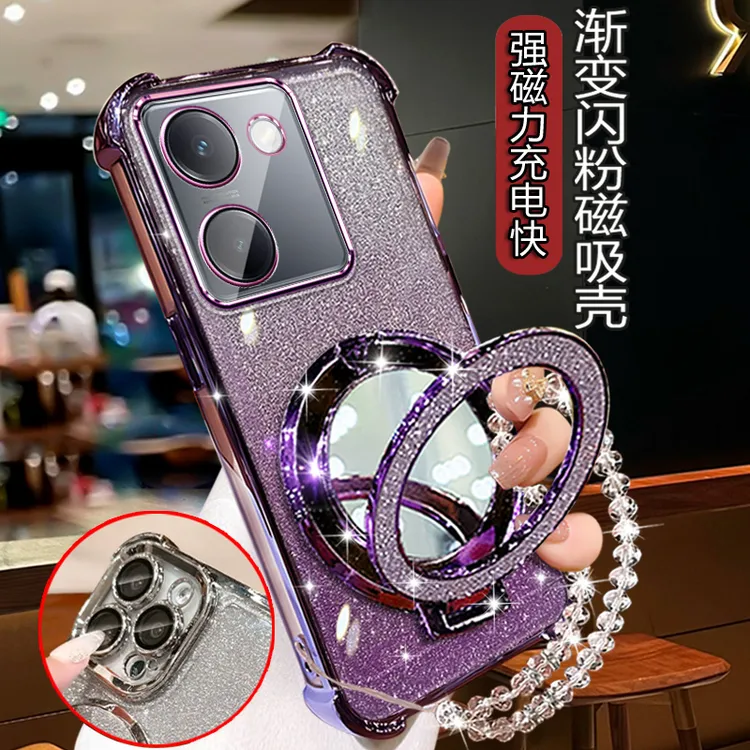 适用VIVOy100手机壳女网红高档5GvivoY100镜头全包V2313A曲屏防摔