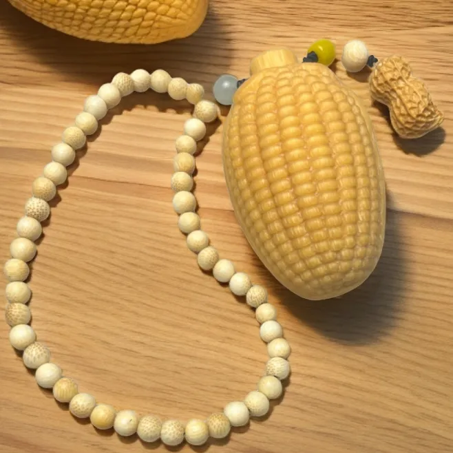 龙血金丝竹~大玉米苞你有米实心竹竹子手把件竹雕摆件高品质