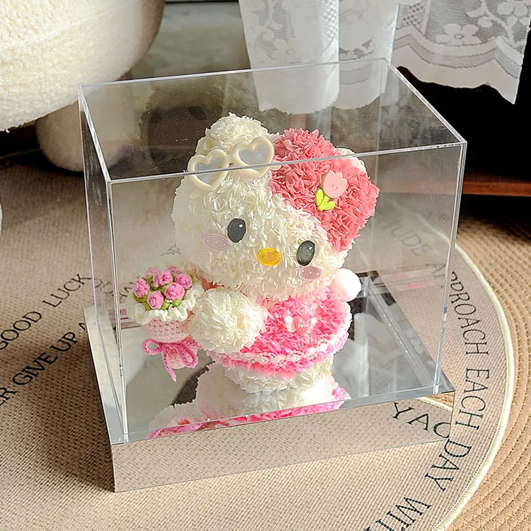 永生花hellokitty凯蒂猫哈喽KT玩偶礼盒情人节送老婆女友生日礼物