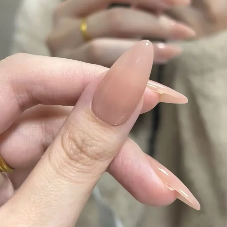 洋宝家 手工穿戴甲裸色