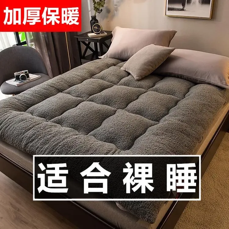 爆款羊羔绒床垫软垫加厚冬季单人学生宿舍家用榻榻米床褥子可折叠