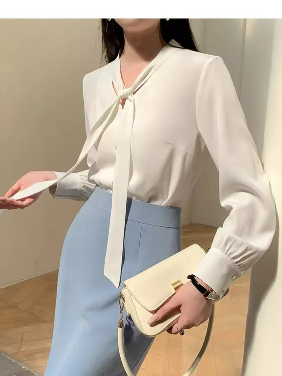 《邑颜轻奢》2024小香风衬衫试穿潮流女新款洋气气质小个子修身韩版