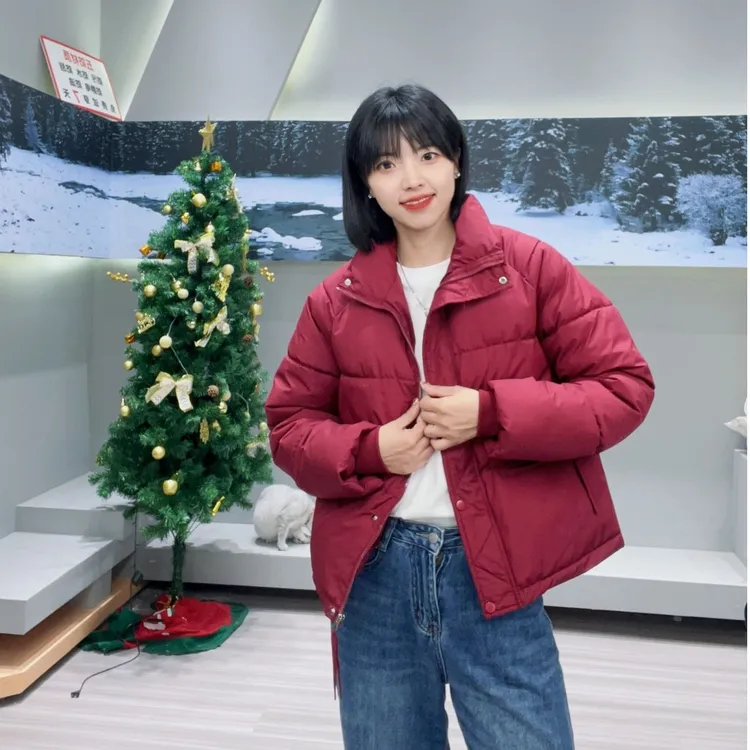 【余小鱼】立领羽棉服2023新款韩版宽松小棉袄面包服外套百搭小个子