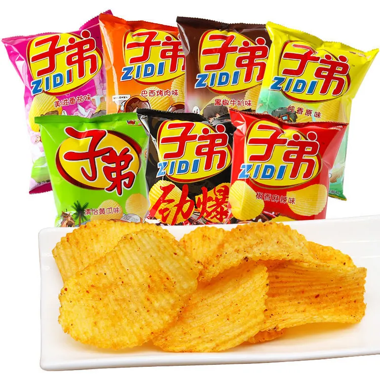 子弟薯片30g云南特产麻辣土豆片小包装零食小吃薯片大包超整箱