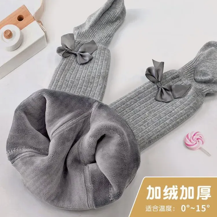 女童打底裤袜子连裤棉袜男童防滑长袜宝宝潮冬袜舞蹈袜连裤打底袜