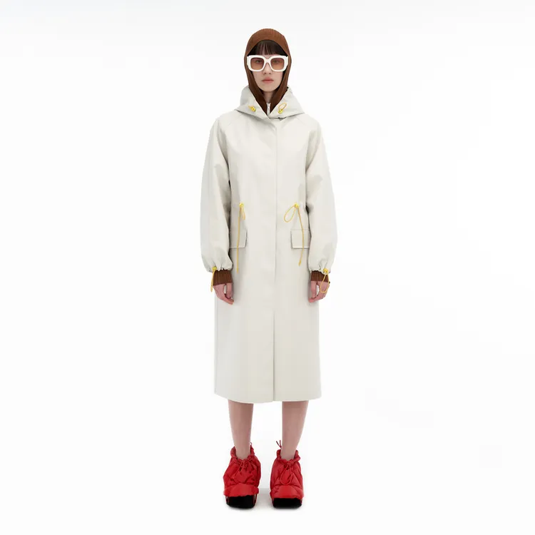 IIIVIVINIKO"双面异色复合面料"休闲耐水长款运动风衣M330902140B