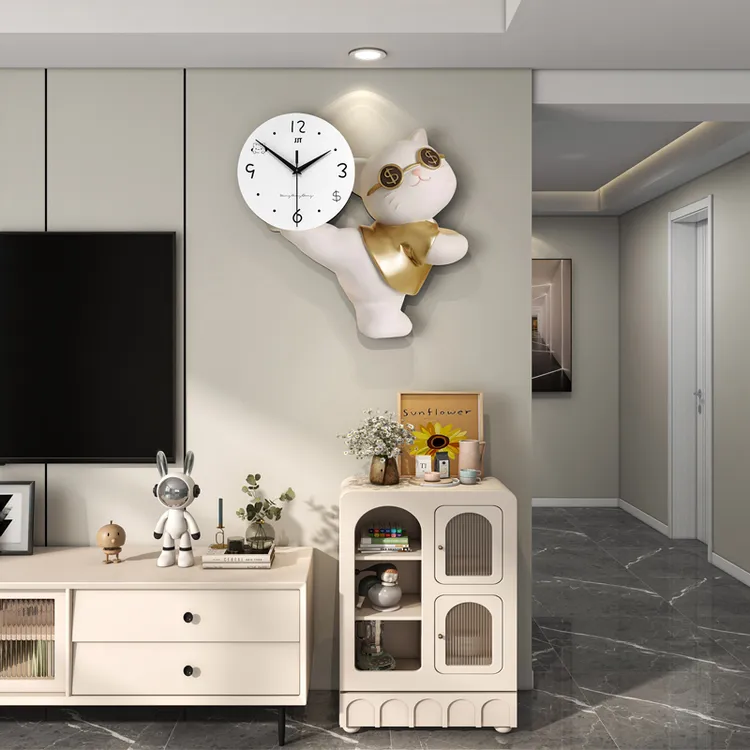 2024新款网红轻奢餐厅钟表挂钟客厅家用创意挂表现代简约时钟挂墙