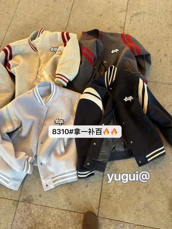 美式复古慵懒宽松棒球服外套女秋冬加厚韩系百搭撞色显瘦夹克上衣