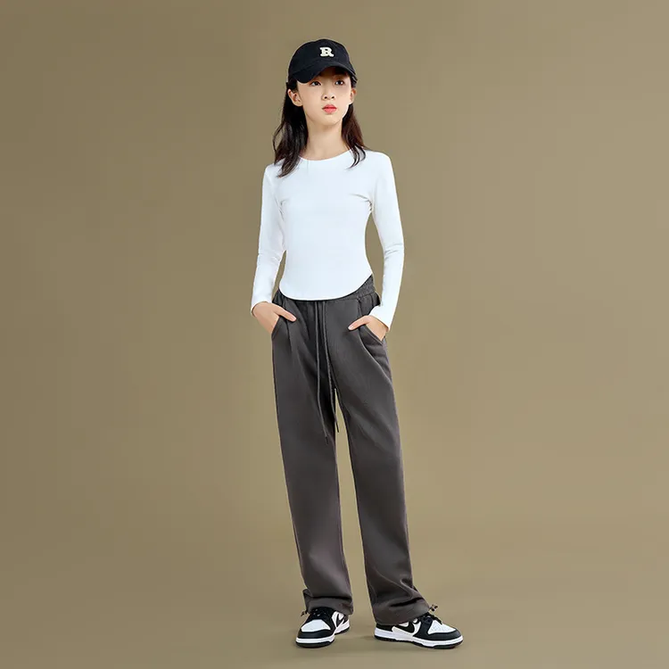 女童休闲阔腿裤秋装儿童长裤女孩直筒裤春秋大童秋季裤子百搭卫裤