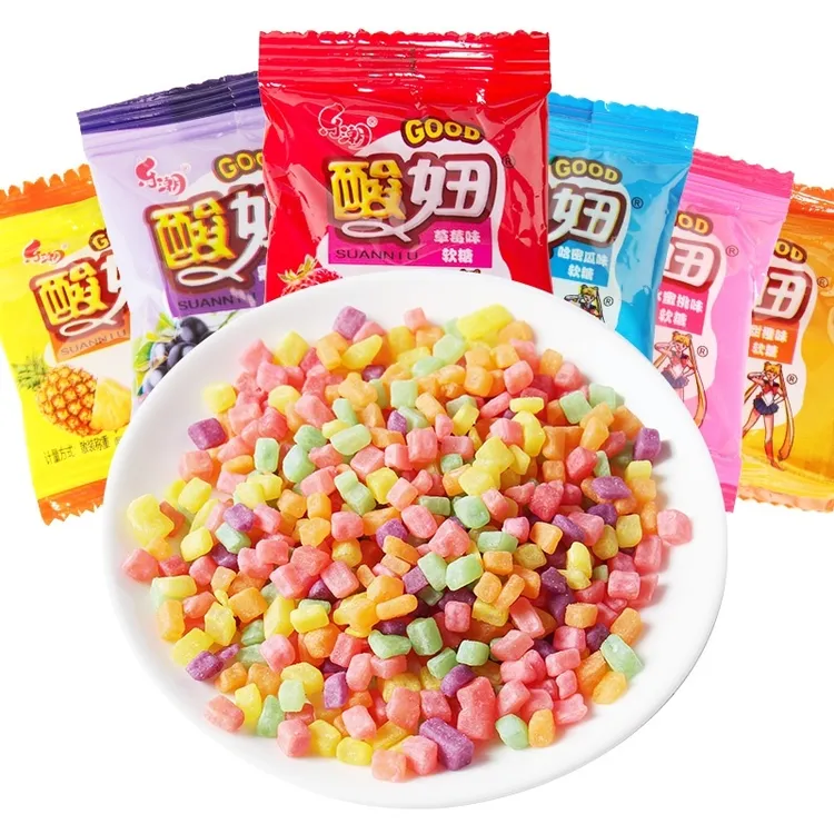 酸妞水果软糖 怀旧零食 约300g（约60小包)