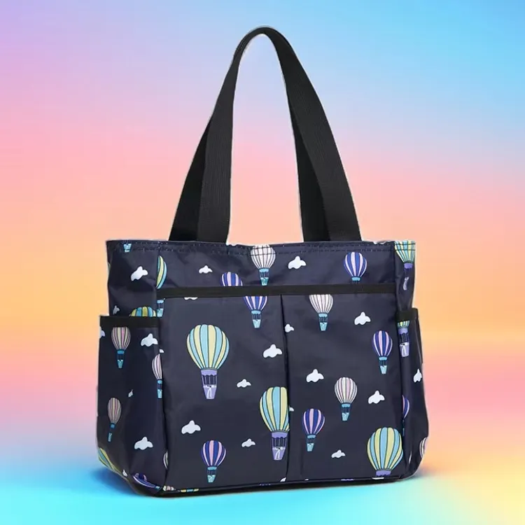 时尚手提包收纳袋多口袋学生饭盒袋上班包妈妈包手机零钱包手拎包