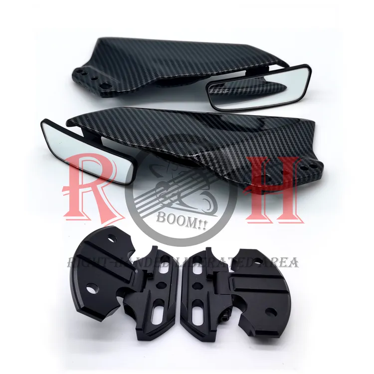 适用钱江赛600赛450AMT赛550S改装后视镜定风翼亮剑版后视镜配件