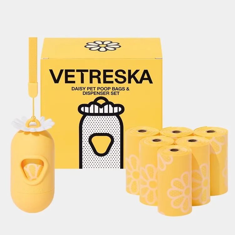 未卡胶囊拾便器套装遛狗便携捡屎袋樱花/橘子/草莓多香味拾便袋