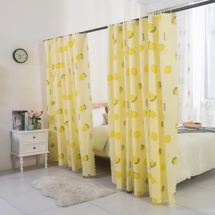 床帘家用卧室出租屋隔断帘防走光隐私遮挡布过道分割布小清新特价