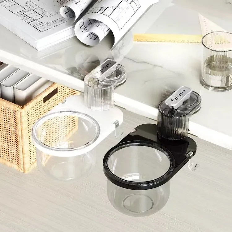 吸盘桌边垃圾桶家用新款吸盘式创意可爱高颜值迷你收纳桶桌面纸篓