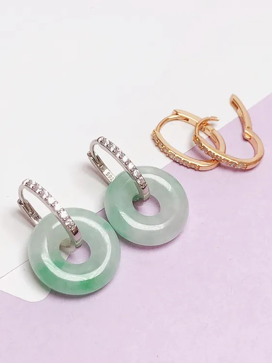 925银银制品 平安环耳圈S925银耳扣空托万能高级感轻奢耳环配件