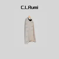 【Rumi精选】条纹序曲 时尚休闲圆领秋季撞色条纹T恤上衣4860sy