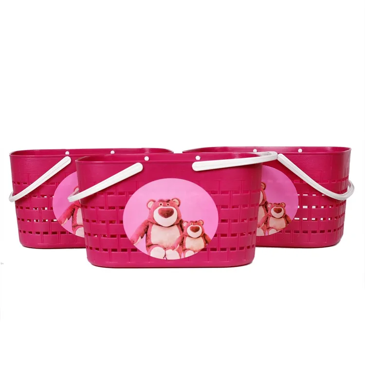 拍一一单发三手提洗澡篮放洗漱用品宿舍洗浴篮室学生收纳篮