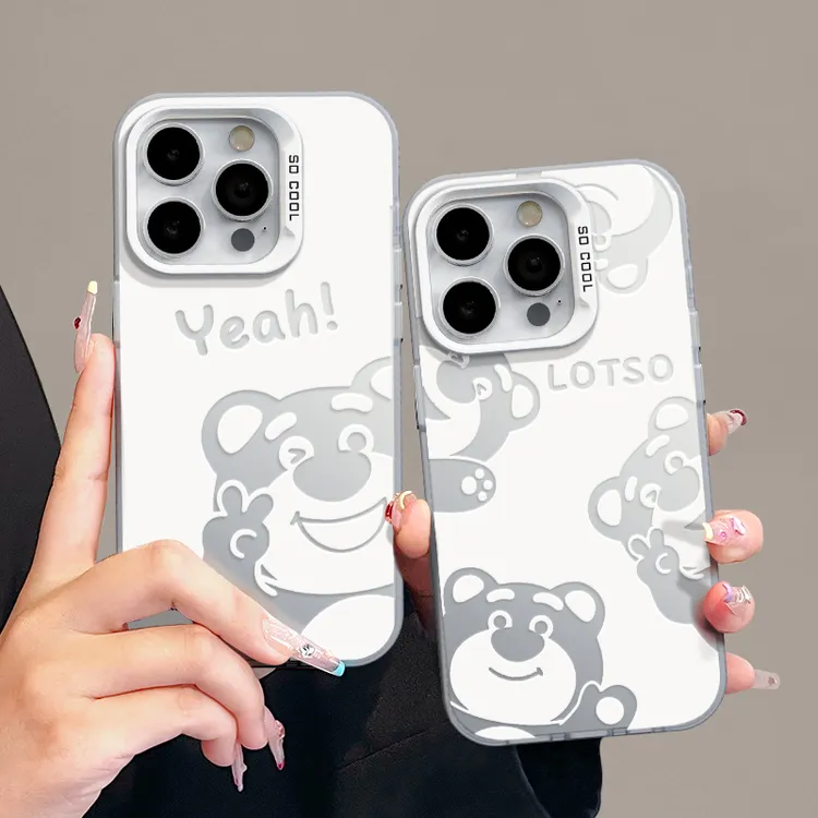 适用苹果17潮iPhone16手机壳15p华为简约x荣耀nova可爱mate草莓熊