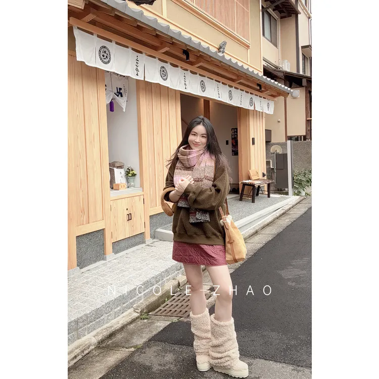 4MCT005【贵姐NICOLE】设计师高端定制款强缩绒咸菜绿卫衣