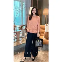 4NKN249/4NKN249D【贵姐NICOLE】宽松时尚复古高腰百搭直筒牛仔裤